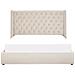 Letto Imbottito In Velluto Beige Con Contenitore 180 X 200 Cm Lubbon - Foto miniatura 2