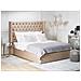 Letto Imbottito In Velluto Beige Con Contenitore 180 X 200 Cm Lubbon - Foto miniatura 11