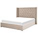 Letto Imbottito In Velluto Beige Con Contenitore 180 X 200 Cm Lubbon - Foto miniatura 10