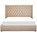 Letto Imbottito In Velluto Beige Con Contenitore 180 X 200 Cm Lubbon - Foto miniatura 16