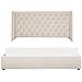 Letto Imbottito In Velluto Beige Con Contenitore 180 X 200 Cm Lubbon - Foto miniatura 4