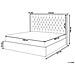 Letto Imbottito In Velluto Beige Con Contenitore 180 X 200 Cm Lubbon - Foto miniatura 5