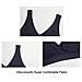 3-pack Senza Saldatura Reggiseno Wirefree Yoga Del Reggiseno Con I Rilievi Smontabili Per Le Donne (3 Nero 3xl)  - Foto miniatura 3