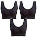 3-pack Senza Saldatura Reggiseno Wirefree Yoga Del Reggiseno Con I Rilievi Smontabili Per Le Donne (3 Nero 3xl)  - Foto miniatura 4