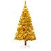 Albero Di Natale Artificiale Con Supporto Oro 120 Cm Pet - Foto miniatura 5