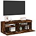 Mobili Porta TV con Luci LED 2 pz Rovere Fumo 60x35x40 cm - Foto miniatura 2