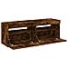 Mobili Porta TV con Luci LED 2 pz Rovere Fumo 60x35x40 cm - Foto miniatura 4