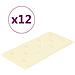 Pannelli Murali 12 Pz Crema 60x30 Cm Similpelle 2,16 M - Foto miniatura 2