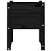 Fioriere 2 pz Nero 40x40x52,5 cm in Legno Massello di Pino - Foto miniatura 2