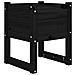 Fioriere 2 pz Nero 40x40x52,5 cm in Legno Massello di Pino - Foto miniatura 3