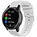 Cinturino Per Orologio In Silicone Con Motivo A Quadri Per Garmin Vivoactive 4 18 Mm White - Foto miniatura 3