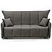 Divano Letto Allyson, Divano A 3 Posti, 100% Made In Italy, Sofà Soggiorno Con Apertura A Carrello, In Tessuto Imbottito, Con Braccioli Standard, Cm 190x90h85, Grigio - Foto miniatura 3