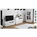 Credenza Thornton, Madia Moderna A 3 Ante, Buffet Da Soggiorno Con Scomparti, Madia Da Salotto, Mobile Porta Tv, 144x42h87 Cm, Bianco - Foto miniatura 1