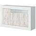 Credenza Thornton, Madia Moderna A 3 Ante, Buffet Da Soggiorno Con Scomparti, Madia Da Salotto, Mobile Porta Tv, 144x42h87 Cm, Bianco - Foto miniatura 2