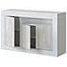 Credenza Thornton, Madia Moderna A 3 Ante, Buffet Da Soggiorno Con Scomparti, Madia Da Salotto, Mobile Porta Tv, 144x42h87 Cm, Bianco - Foto miniatura 3