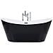 Vasca Da Bagno Freestanding Antigua 180 X 78 Cm Nero - Foto miniatura 3