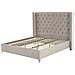 Letto Matrimoniale Velluto Grigio Chiaro E Argento 180 X 200 Cm Lubbon - Foto miniatura 8
