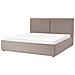 Letto Matrimoniale Tessuto Grigio Tortora Con Contenitore 180 X 200 Cm Moissac - Foto miniatura 7