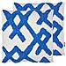 Set Di 2 Cuscini Hazel Cotone 45 X 45 Cm Bianco Trama Geometrica - Foto miniatura 9