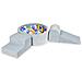 Foam Speelset Met Rond Zwembad 90x30 Fluweelzacht Lichtgrijs Met Ballen 200 Stuks (lichtblauw, Geel, Geme Leerd, Poederroze, Wit) - Foto miniatura 1