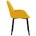 Sedie Da Pranzo 2 Pz Gialle In Velluto - Foto miniatura 4