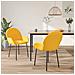 Sedie Da Pranzo 2 Pz Gialle In Velluto - Foto miniatura 8