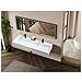 Lavabo Doppio A Muro Bianco 120 X 46 Cm Quenko - Foto miniatura 1