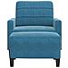 Poltrona con Poggiapiedi Blu 60 cm in Velluto - Foto miniatura 3