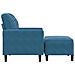 Poltrona con Poggiapiedi Blu 60 cm in Velluto - Foto miniatura 4