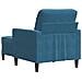 Poltrona con Poggiapiedi Blu 60 cm in Velluto - Foto miniatura 5