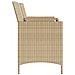 Divano Giardino 2 Posti con Tavolo e Sgabelli Beige Polyrattan - Foto miniatura 6