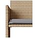 Divano Giardino 2 Posti con Tavolo e Sgabelli Beige Polyrattan - Foto miniatura 7