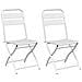 Sedie da Giardino Pieghevoli 2 pz Bianche in Acciaio - Foto miniatura 1