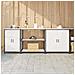 Set di Stoccaggio per Cucina 3 pcs Bianco 240 x 50 x 92 cm - Foto miniatura 2