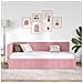 Cornice del letto ad angolo Rosa 100 x 200 cm Velluto - Foto miniatura 4