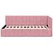 Cornice del letto ad angolo Rosa 100 x 200 cm Velluto - Foto miniatura 5