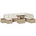 Set Divano da Giardino 9 pcs Beige polyrattan - Foto miniatura 1