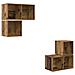 Set mobile TV 4 pcs Legno vecchio 37 x 37 x 72 cm - Foto miniatura 1