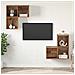 Set mobile TV 4 pcs Legno vecchio 37 x 37 x 72 cm - Foto miniatura 2