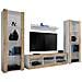 Komodee, Set di mobili porta TV Tivoli Grande RTV, Bianco Wotan, Senza LED, Larghezza 250 cm x Altezza 159 cm x Profondità 35 cm, Per soggiorno, Camera da letto - Foto miniatura 1