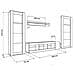Komodee, Set di mobili porta TV Tivoli Grande RTV, Bianco Wotan, Senza LED, Larghezza 250 cm x Altezza 159 cm x Profondità 35 cm, Per soggiorno, Camera da letto - Foto miniatura 3