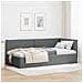 Cornice del letto ad angolo Grigio scuro 90 x 200 cm Tessuto - Foto miniatura 2