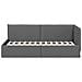 Cornice del letto ad angolo Grigio scuro 90 x 200 cm Tessuto - Foto miniatura 5