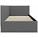 Cornice del letto ad angolo Grigio scuro 90 x 200 cm Tessuto - Foto miniatura 6