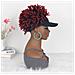 Parrucca Con Cappellino Da Baseball Voluminosa Da Donna - Ciocca Di Capelli In Fibra Ad Alta Temperatura A Colori Misti - Foto miniatura 3