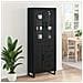 Credenza 2 pcs Rovere Nero Legno Stratificato e Vetro - Foto miniatura 4