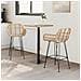 Sedia da Bar 2 pcs Naturale 55 x 52 x 92 cm Rattan e Ferro - Foto miniatura 3