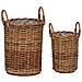 Cesto per Piante con archiviazione 2 pcs Marrone Rattan Kubu - Foto miniatura 1