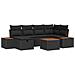 Set Divano da Giardino 7 pcs Nero 55 x 62 x 69 cm Poly Rattan - Foto miniatura 1