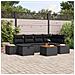 Set Divano da Giardino 7 pcs Nero 55 x 62 x 69 cm Poly Rattan - Foto miniatura 2